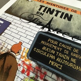 Dran - Tintin en France - 32 x 44 cm