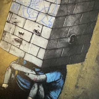 Dran - Tête au carré -  32 x 44 cm