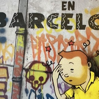 Dran - Tintin in Barcelona - 32 x 44 cm