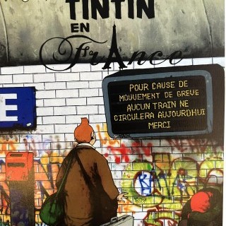 Dran - Tintin en France - 32 x 44 cm