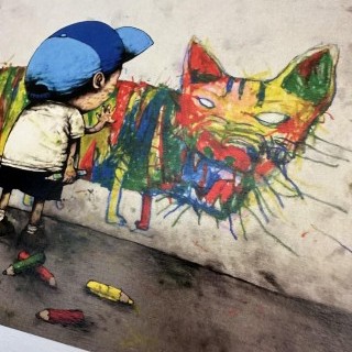 Dran - Chat tigré - 20 x 20 cm