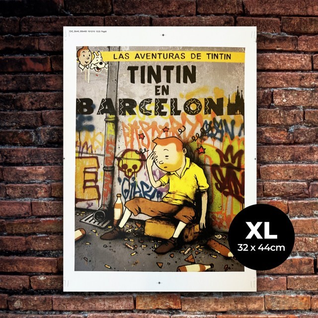 Dran - Tintin in Barcelona - 32 x 44 cm