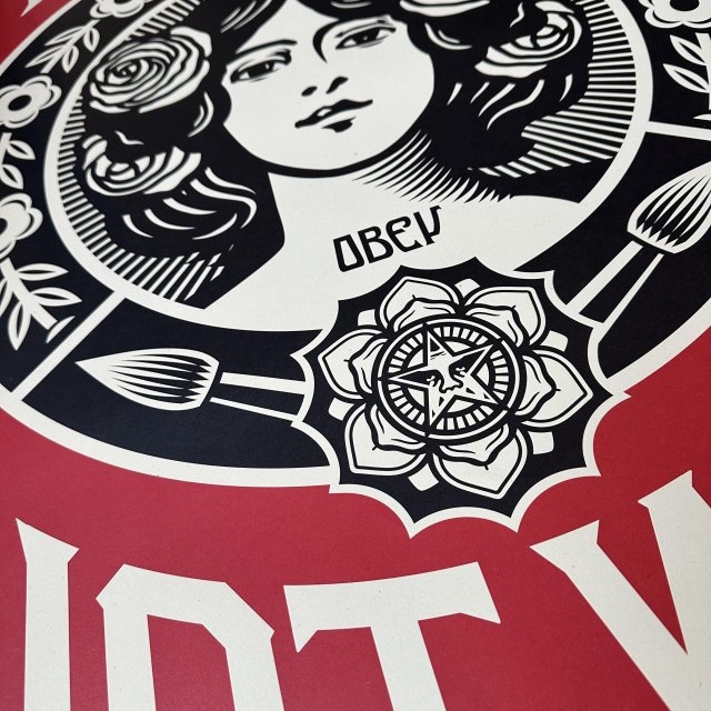 OBEY - Shepard Fairey - Lithographie Signée - Affiche Make art not war