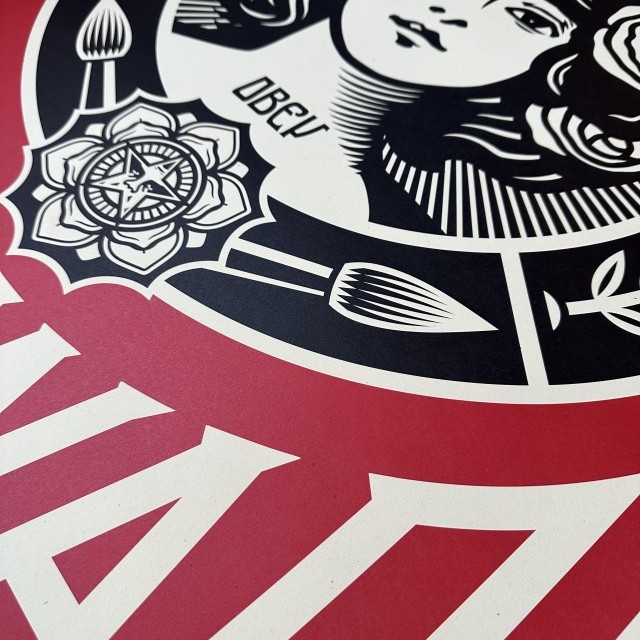 OBEY - Shepard Fairey - Lithographie Signée - Affiche Make art not war